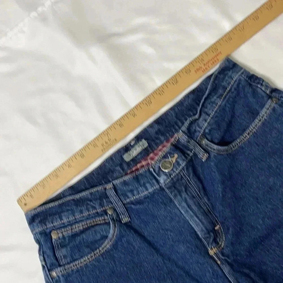 Cabela’s Flannel Fleece Lined Blue Denim Jeans 10 Short - Picture 11 of 15
